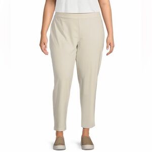 EILEEN FISHER Bone Slim Ankle Pants, Size 1X